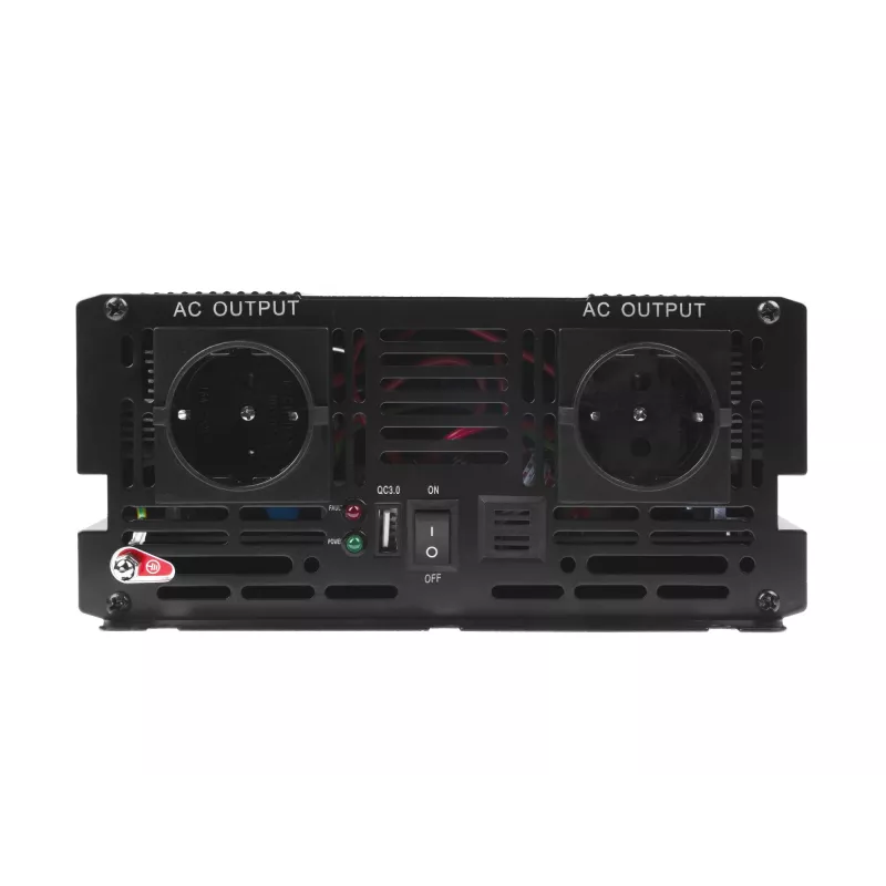 Strāvas pārveidotājs zaļa Cell INV20, līdzstrāva 24 V uz maiņstrāvu 230 V, 4000 W, 50 Hz, 40 A ieeja, iekštelpām, melns