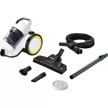 Putekļsūcējs Karcher VC 3 — sausā tīrīšana mājām, 700 W, 0,9 L bez maisa, HEPA 13, teleskopiskā caurule, 1,5 m šļūtene