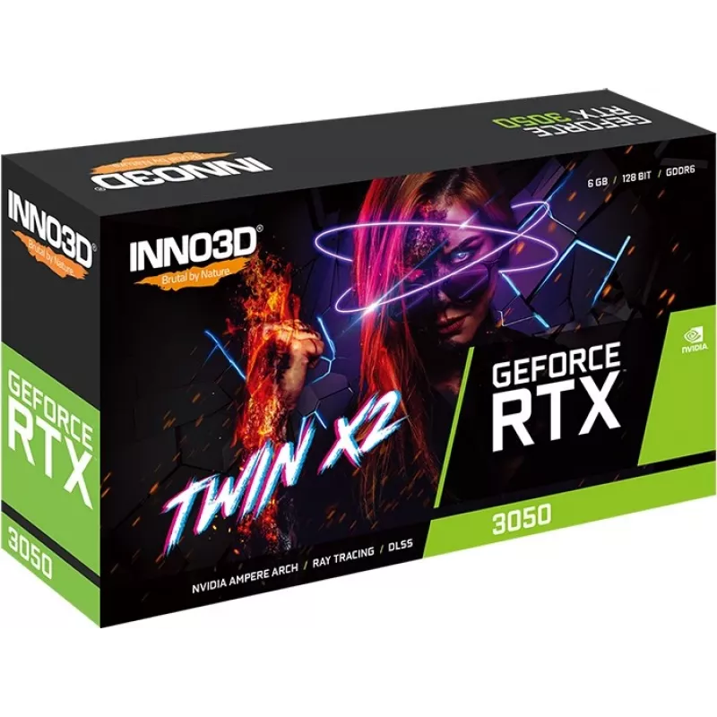 INNO3D GeForce RTX 3050 Twin X2 6GB GDDR6 grafiskā karte