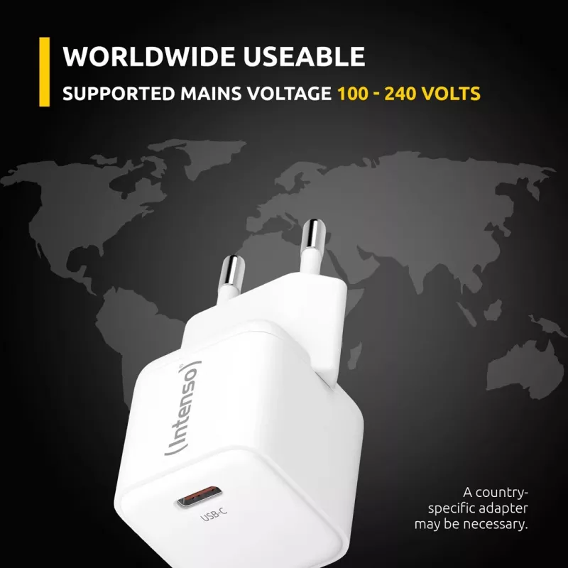 Mobilās ierīces lādētājs Intenso 7803052 Universāls maiņstrāvas ātrā uzlāde 20V