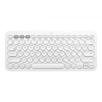 Logitech Multi-Device K380 - tastatūra - bezvadu - Bluetooth 3.0 - vācu - baltā krāsā