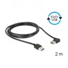 USB kabelis DeLOCK 85557 USB 2.0 2 m Melns