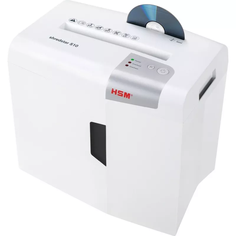 HSM Shredstar S10 dokumentu smalcinātājs, 6 mm + atsevišķs CD griešanas mehānisms