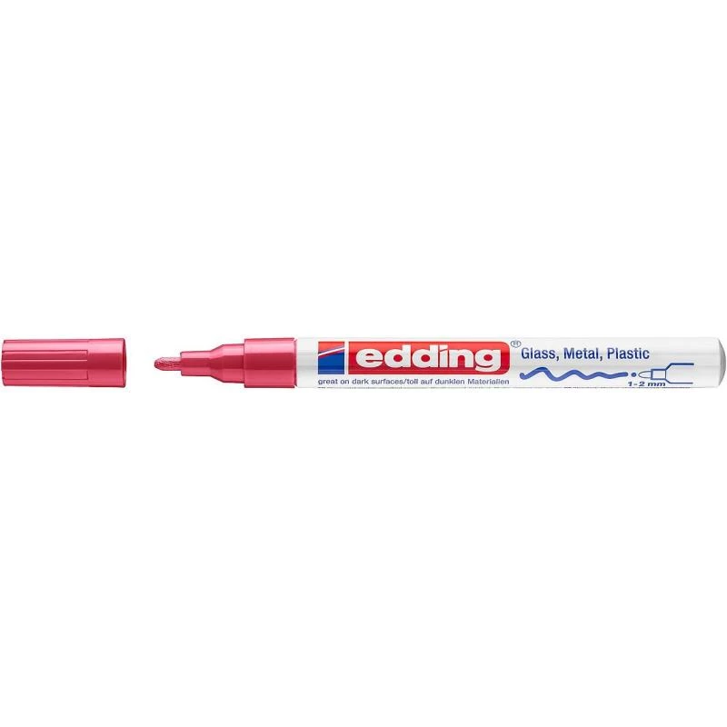 Marķieris Edding 751 sarkans
