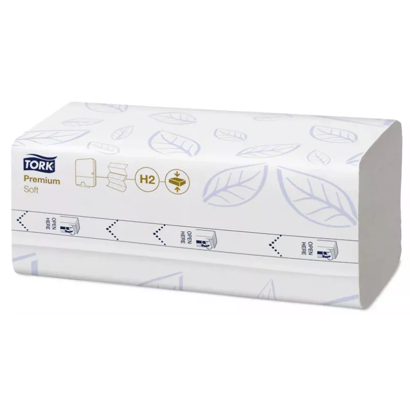 Roku dvieļu loksnes Tork Xpress Soft Multifold H2, 2 l, 225 loksnes, 22,2x24 cm, Z, 12 gab.