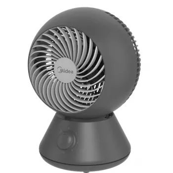 Galda ventilators Midea MFT302R0BPK — 3 ātrumi, oscilācija, tumši pelēks
