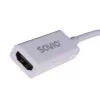 Video kabeļa adapteris SAVIO Mini DisplayPort (vīr.) uz HDMI Type A (siev.) 0,2 m, balts