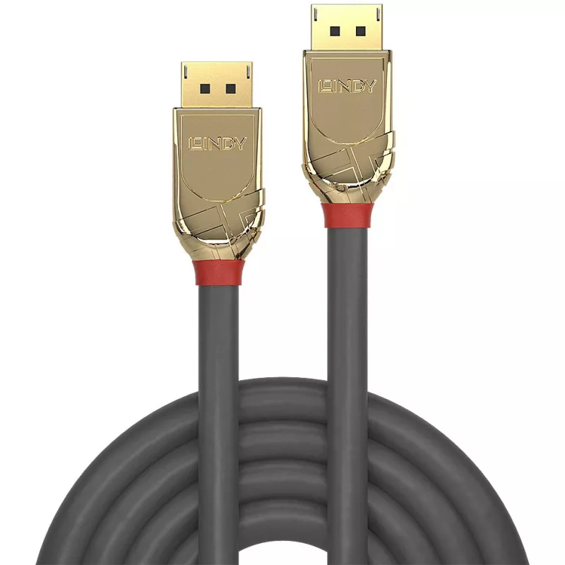 Lindy 10m DisplayPort 1.2 kabelis, Gold Line