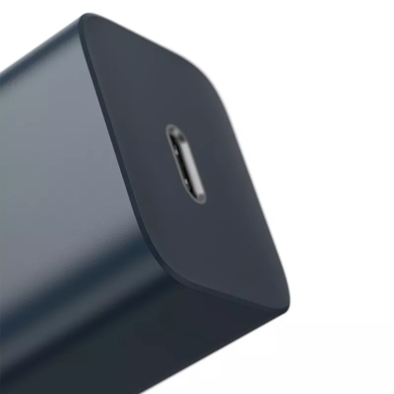 Baseus Super Si Power lādētājs ar USB-C uz Lightning kabeli 20W Zils