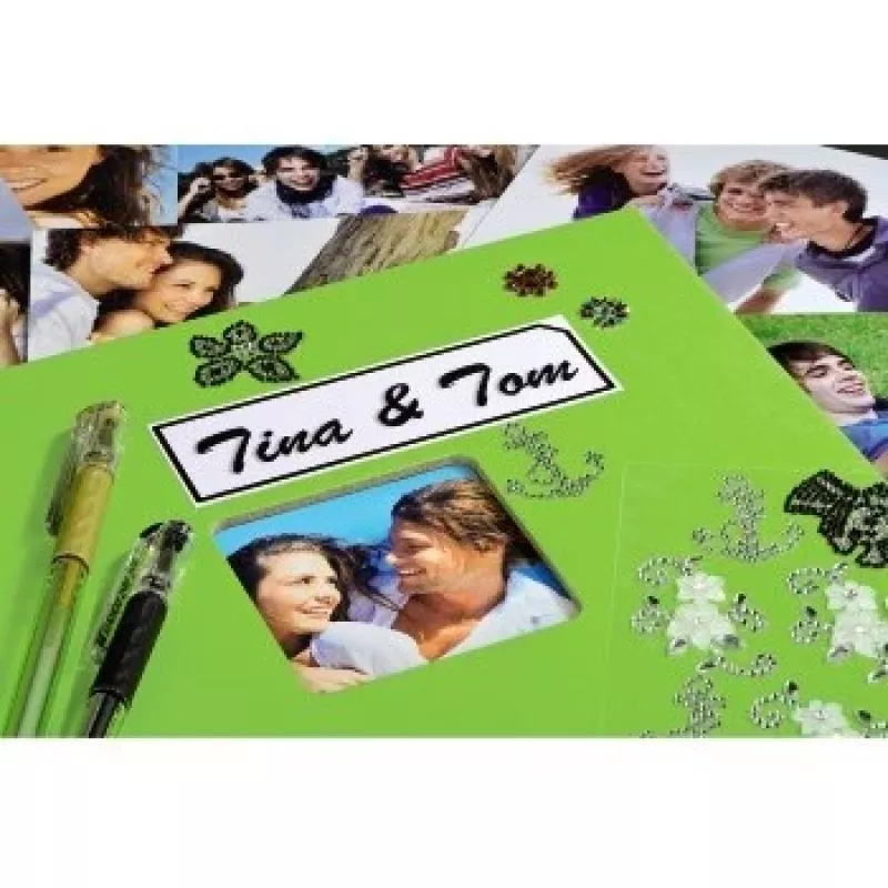 Hama Fine Art fotoalbums Zaļš 50 loksnes 100 x 150