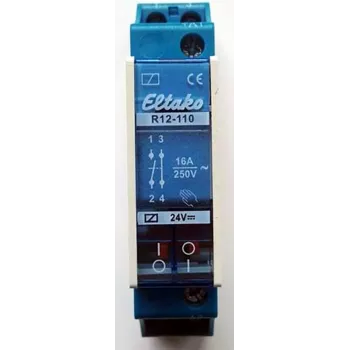 Eltako R12-110-24V DC pārslēgšanas relejs 1S+1 NC 16A 22110055