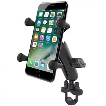 RAM Mounts X-Grip tālruņa stiprinājums ar stūres U-bultskrūves pamatni