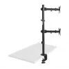 Maclean MC-967 Divu monitoru vertikālais galda stiprinājums, VESA max 100x100, 13-27 inch, 2x 9 kg, pulverkrāsots, ar slīpumu, rotāciju un regulēšanu