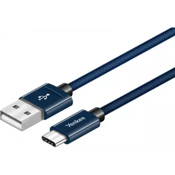 Kabelis YENKEE YCU 301 BE USB-A 2.0/USB-C 1m Fialov