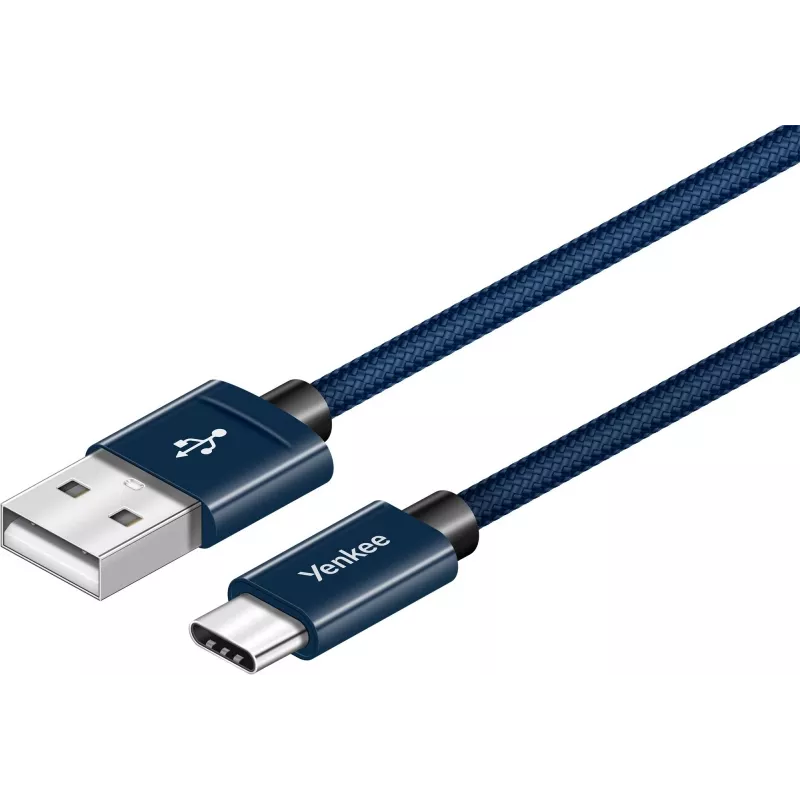 Kabelis YENKEE YCU 301 BE USB-A 2.0/USB-C 1m Fialov