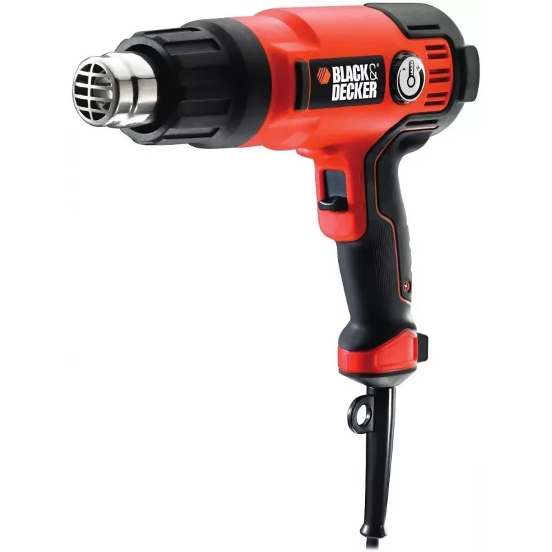 Karstā gaisa fēns Melns & Decker KX2200K-QS — 2000 W, 720 l/min, līdz 645 °C, pistoles rokturis, 900 g