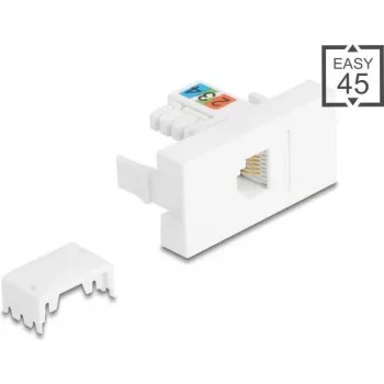DELOCK Easy 45 modulis RJ12 kontaktligzda LSA UTP balts 90897 – RJ12 keystone modulis, LSA termināls, UTP