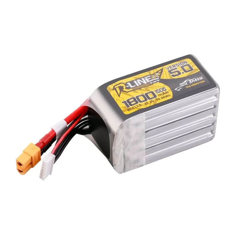 Lipo Tattu R-Line Version 5.0 1800mAh 22.2V 150C 6S akumulators ar XT60 savienotāju