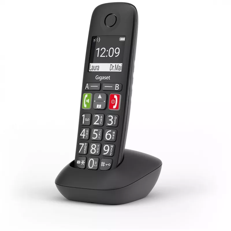 Gigaset Hearing Aid.DECT E290HX melns papildtālrunis