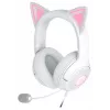 Austiņas Razer Kraken Kitty V2 vadu USB Type-A baltas — apkārtauss, galvas lente, 20–20000 Hz, 2 m kabelis