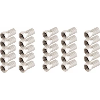 F-savienotājs ShiverPeaks 85010-R-SET25, vītņots liela uzgriežņa savienotājs, 25 gabalu komplekts