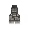 DeLOCK 60045 kabeļa savienotāju adapteris 9 kontaktu USB 2.0 2 x 9 kontaktu spraudnis Melns