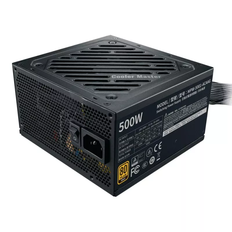 Cooler Master MPW-5001-ACAAG-NL GOLD bulk, ATX, 500W, 80 PLUS GOLD, 120mm, HDB, melns