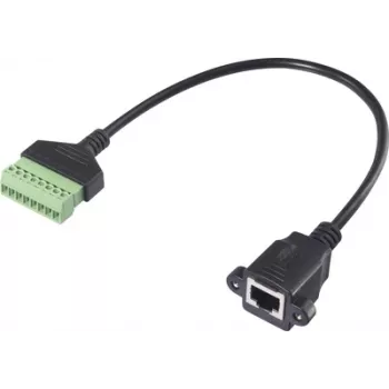 Renkforce RJ45 tīkla adaptera kabelis[1x RJ45 ligzda 8p8c - 1x spailes savienojums] 30 cm (RF-6443976)