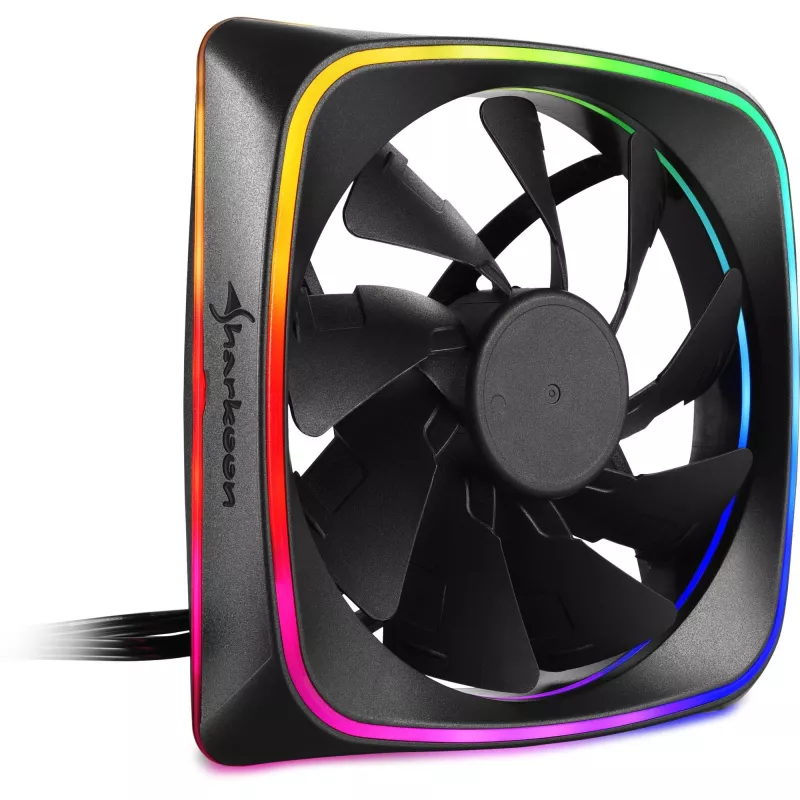 Ventilators Sharkoon RGB SHARK Lights 12 cm melns