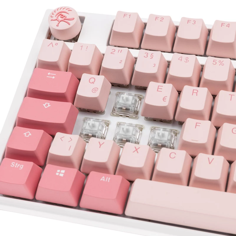 Ducky One 3 TKL Gossamer Pink tastatūra Gaming USB vācu rozā, balta