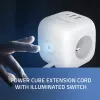 Power Cube QOLTEC 52547 strāvas sadalītājs 3× maiņstrāvas kontaktligzdas, 2× USB-A, 1× USB-C PD 20W