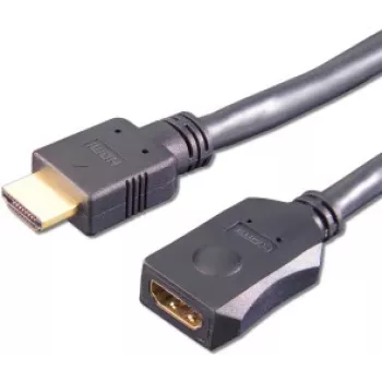 HDMI kabelis e+p HDMV 402 2m Type A vīrišķais uz sievišķo melns