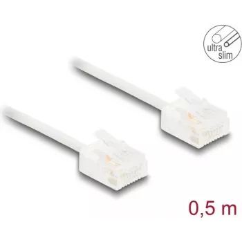 Tīkla kabelis DeLOCK RJ45 Cat.6 UTP 0.5m Balts