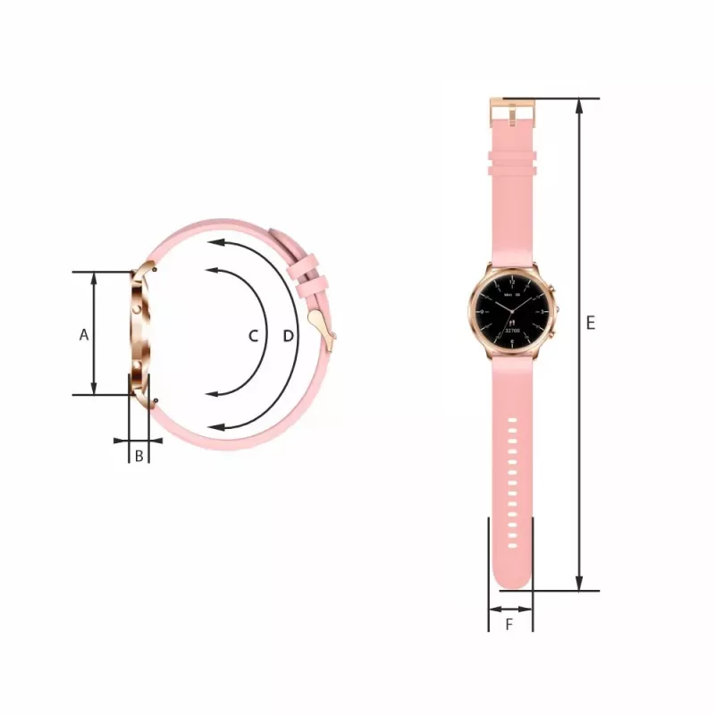 Viedpulkstenis Manta Kelly 3,35 cm Rozā