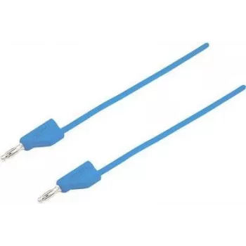 VOLTCRAFT Testa vads [Spraudnis 4 mm - Spraudnis 4 mm] 0,25 m Zils MSB-300 (MSB-300-0.25-BL)