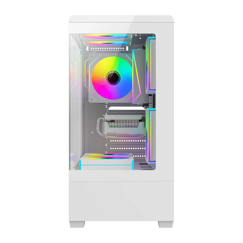 Datora korpuss DarkFlash C365 (balts) ar 5 ventilatoriem