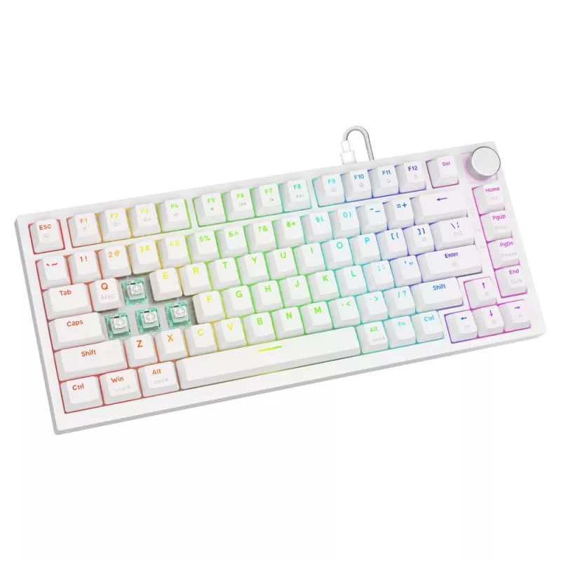 Savio ASTRAL WHITE JADE tastatūra Gaming USB QWERTY US International