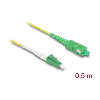 DeLOCK 83234 InfiniBand optiskās šķiedras kabelis 0,5 m LC SC LC/APC dzeltens
