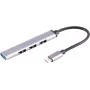 USB-C centrmezgls ShiverPeaks 13-50002 — 4× USB-A 3.0 plāns adapteris USB-C pieslēgvietām