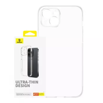 Baseus OS‑Lucent sērijas telefona maciņš iPhone 15 Plus, caurspīdīgs, plāns caurspīdīgs aizsargvāciņš