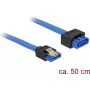 SATA kabelis DeLOCK 84973 0,5 m SATA 7-pin Melns Zils