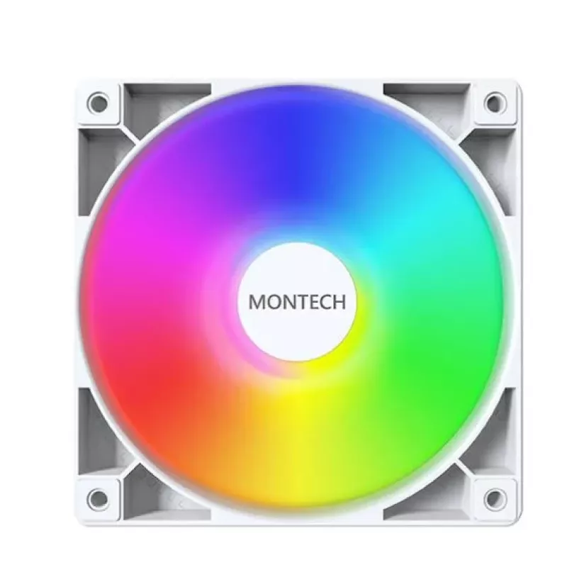 Montech GF120 V2 ARGB datora korpusa ventilatora modulis 12 cm balts 3 gab.