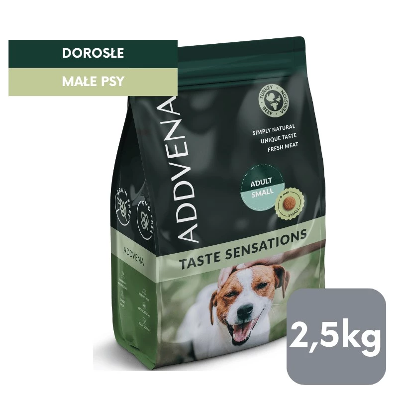 ADDVENA Taste Sensations Adult Small Turkey - sausā suņu barība - 2,5kg