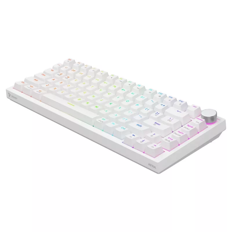 Savio ASTRAL WHITE JADE tastatūra Gaming USB QWERTY US International