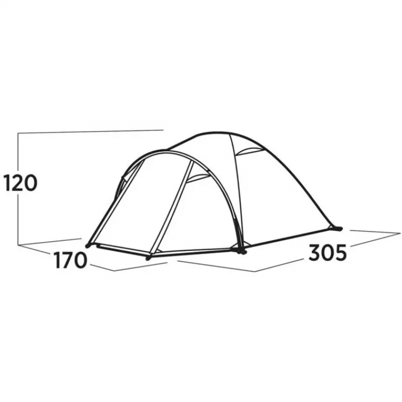 Easy Camp Setesdal 3 zaļa kupolveida/iglu telts