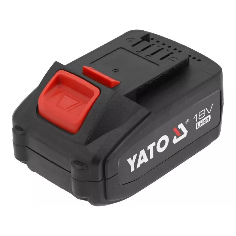 Akumulators bezvadu instrumentiem YATO YT-828463 — Li‑Ion 18V 4Ah, sarkans, uzlādes indikators