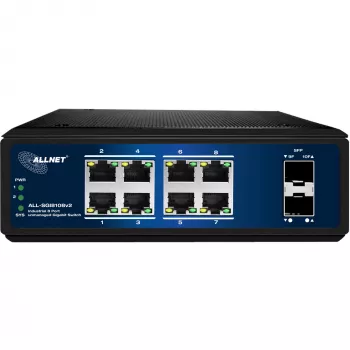 Tīkla komutators ALLNET ALL-SGI8108v2 8-portu 10/100/1000 Mbps Gigabit