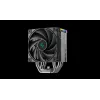 Dzesētājs DeepCool AK500S Digital SE — 120 mm ventilators, atbalsta LGA1700/AM5/AM4 un Intel LGA115x/1200 ligzdas, melns