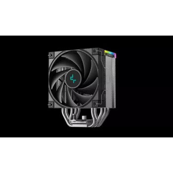 Dzesētājs DeepCool AK500S Digital SE — 120 mm ventilators, atbalsta LGA1700/AM5/AM4 un Intel LGA115x/1200 ligzdas, melns