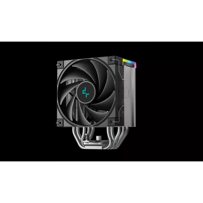 Dzesētājs DeepCool AK500S Digital SE — 120 mm ventilators, atbalsta LGA1700/AM5/AM4 un Intel LGA115x/1200 ligzdas, melns